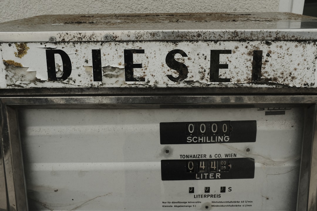 Photo diesel fuel residue