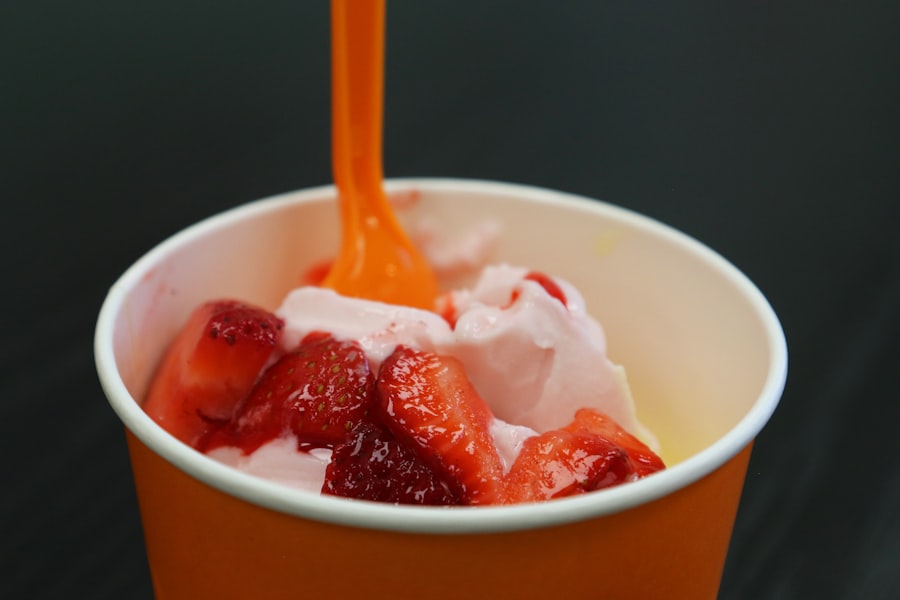 fat free yogurt, sugar