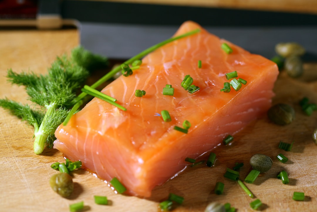 Photo farmed salmon